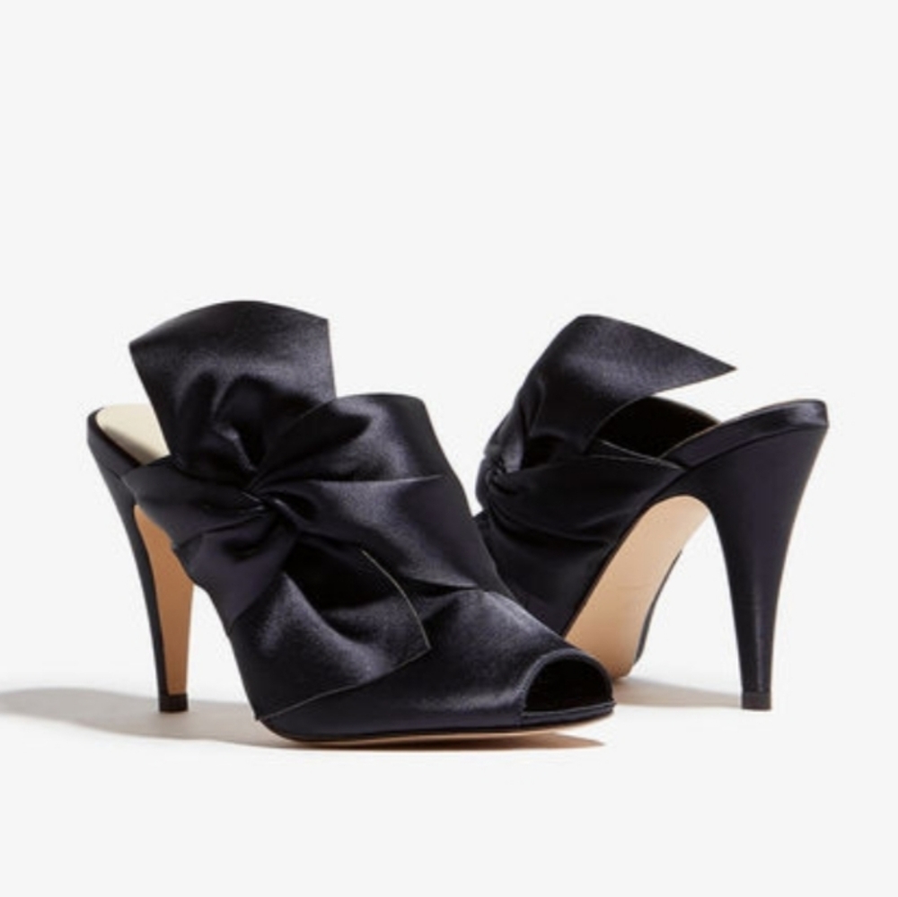 Karen Millen Oversized Bow Stiletto Mule Sandals